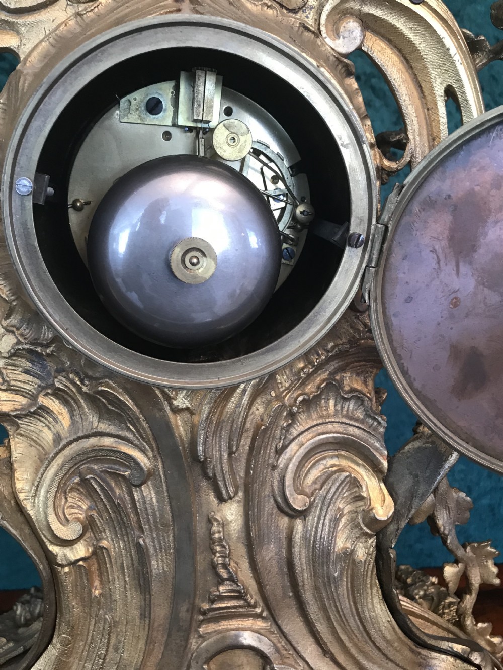  19th century 8- day striking clock set garniture circa 1875 View IX