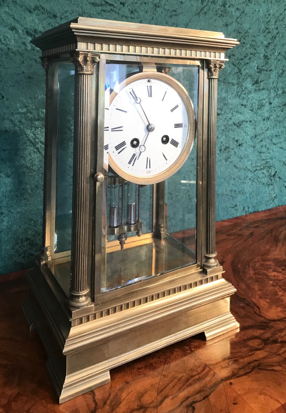 A good quality JAPY FRERES. Four glass, library,  table mantel clock circa 1900 View VII