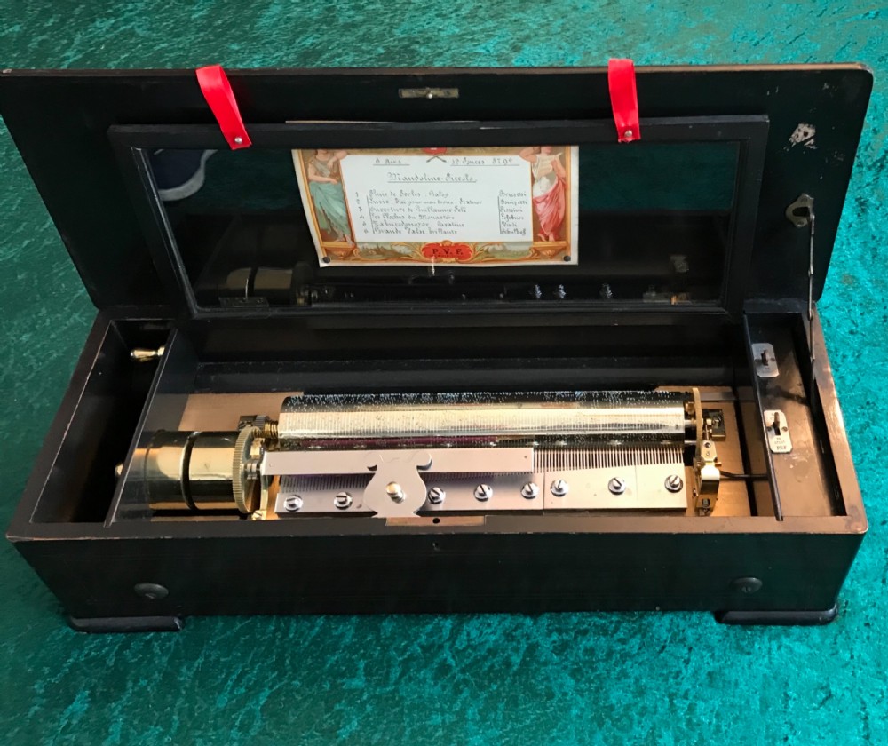 Exceptional quality musical Victorian Music Box circa 1875