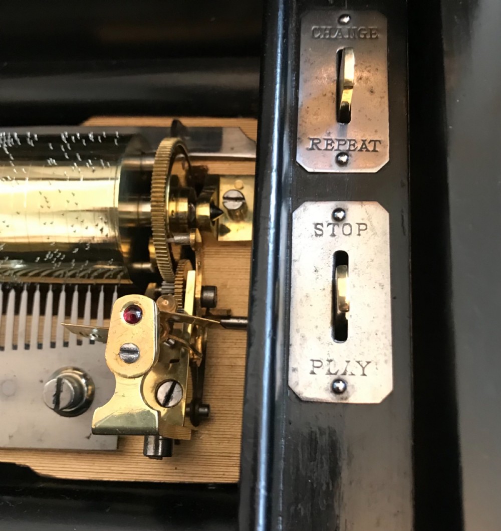 Victorian cylinder Music Box circa 1875 View II