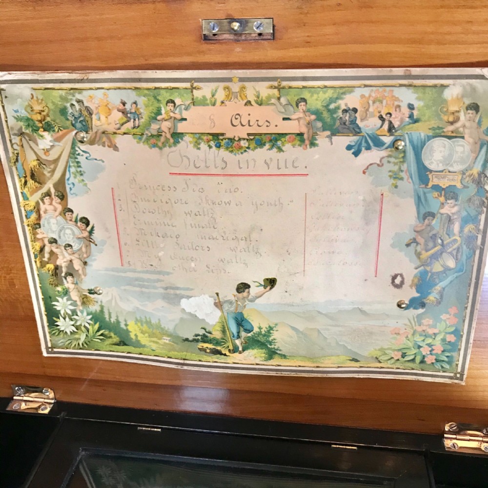 Victorian musical bells in view Music Box circa 1875 View III