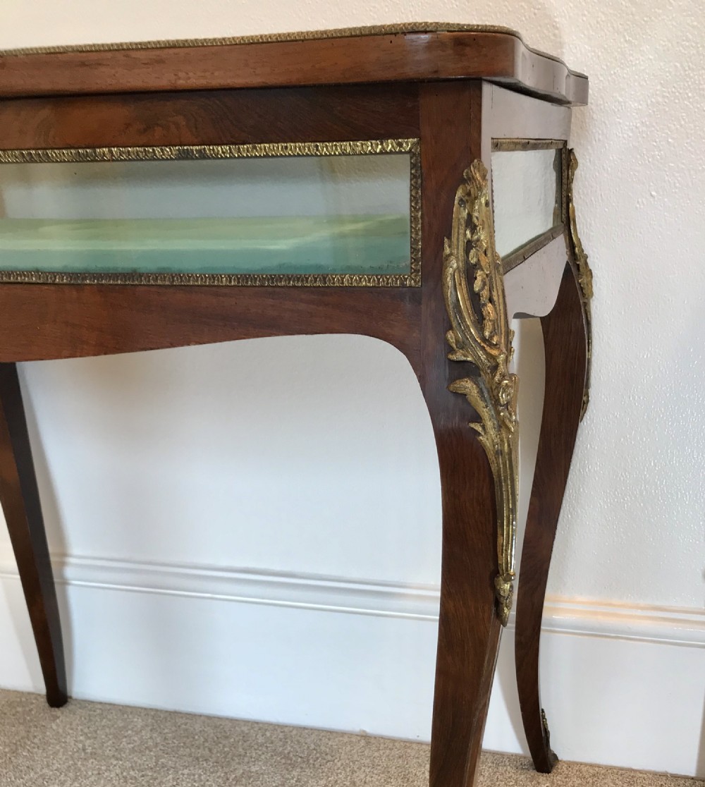 Bijouterie collectors side display table cabinet circa 1900 View III
