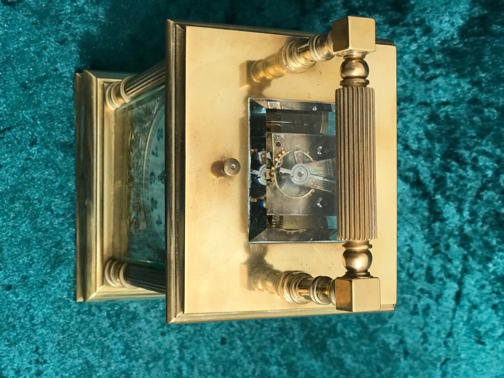Exceptional quality repeating carriage clock, or library clock.circa 1900 View II
