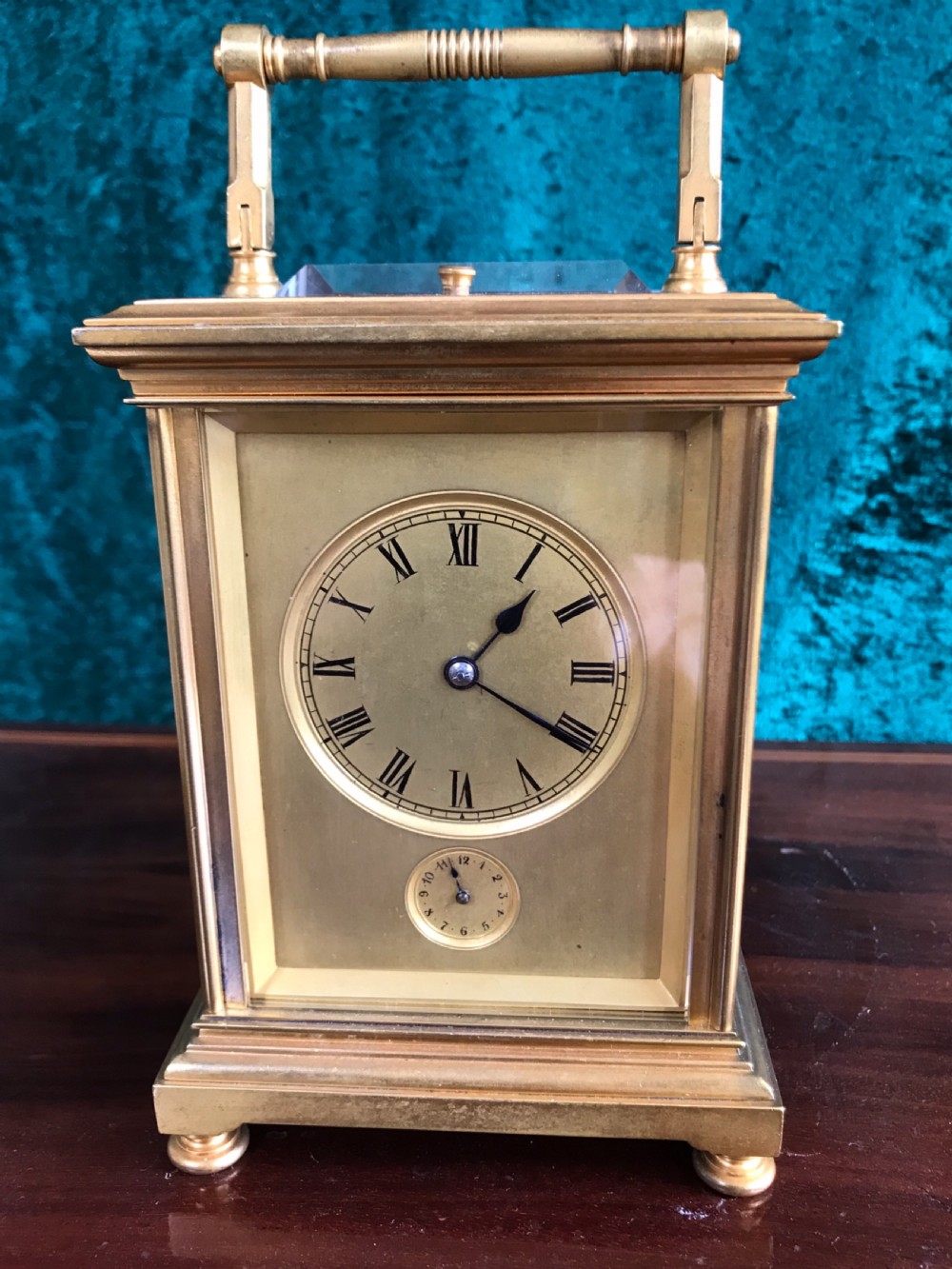 Fine gilt carriage clock circa 1900 View III