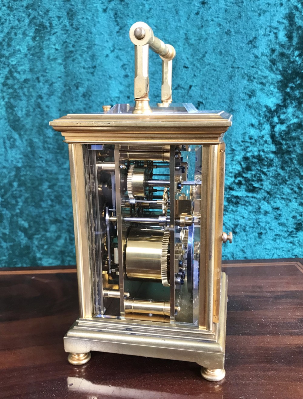 Fine gilt carriage clock circa 1900 View IX