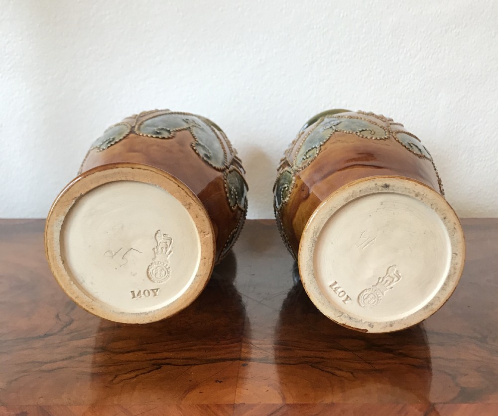 Pair of Doulton stoneware vases View IV