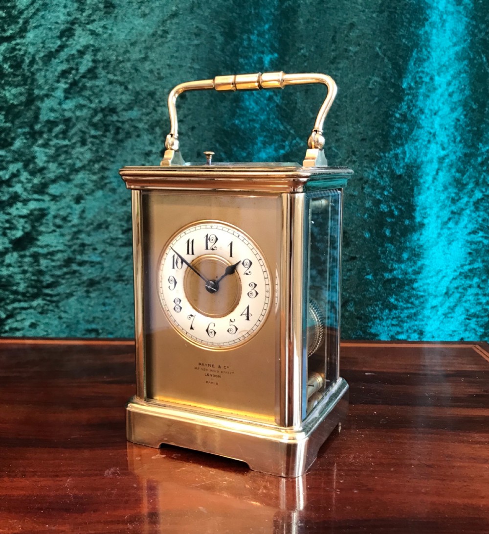 Fine quality eight day striking, Repeating.carriage clock circa 1900
