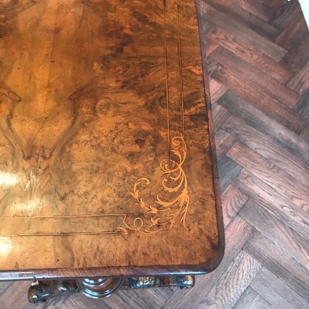 Victorian walnut worktable circa 1875. Sewing. Side table. View IV