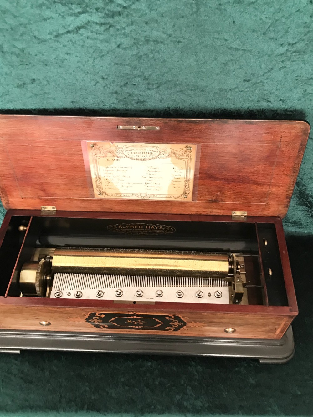 Nicole Freres 8 Aires Music box. Musical box. View V