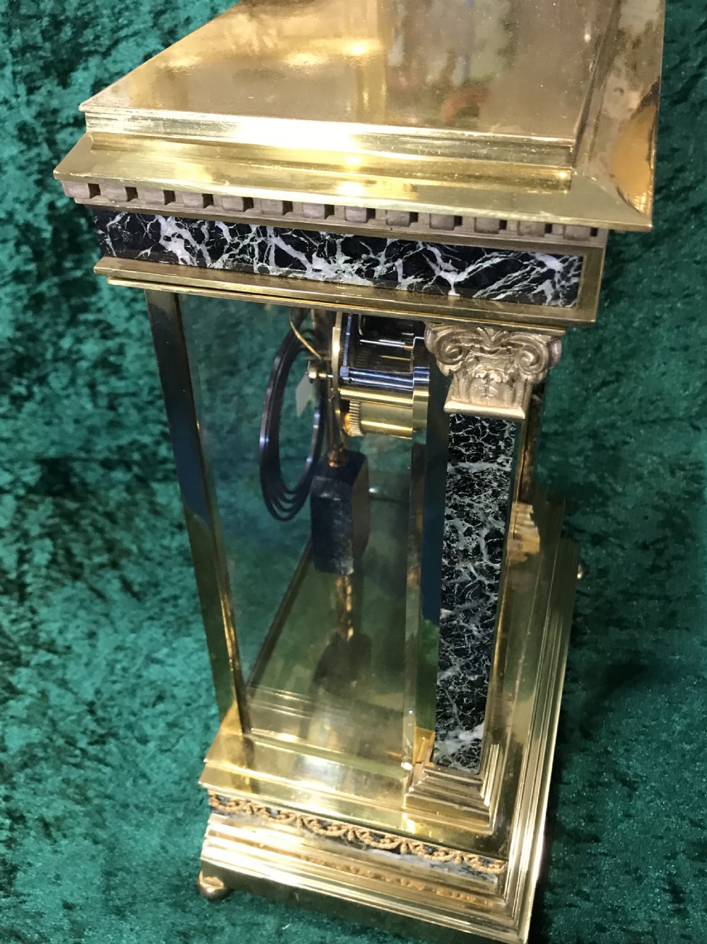 Most decorative Mantel clock. Four glass clock. Library clockcirca 1875 View VI