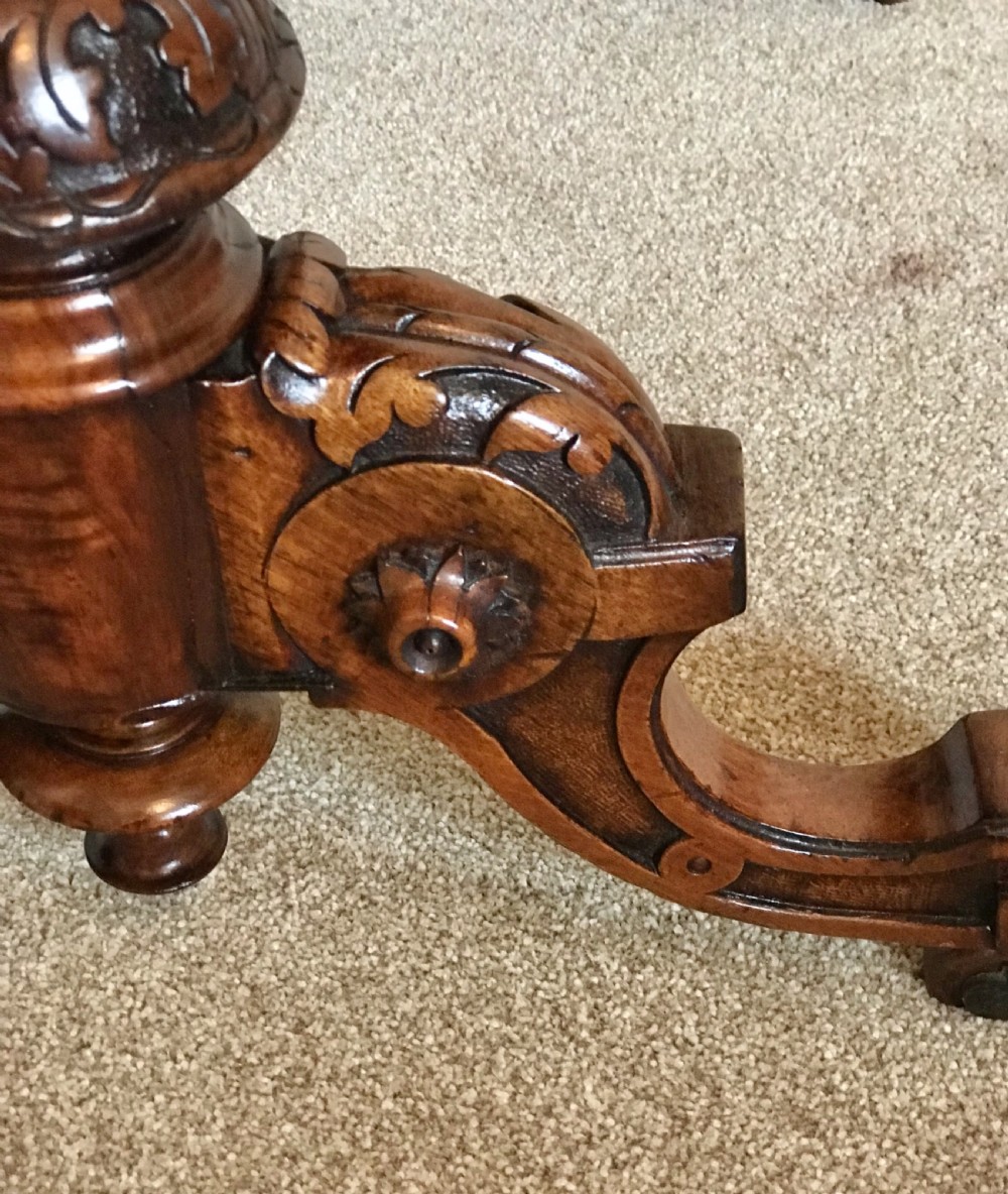 Victorian walnut GAMES table. Work table. circa 1875 View IV