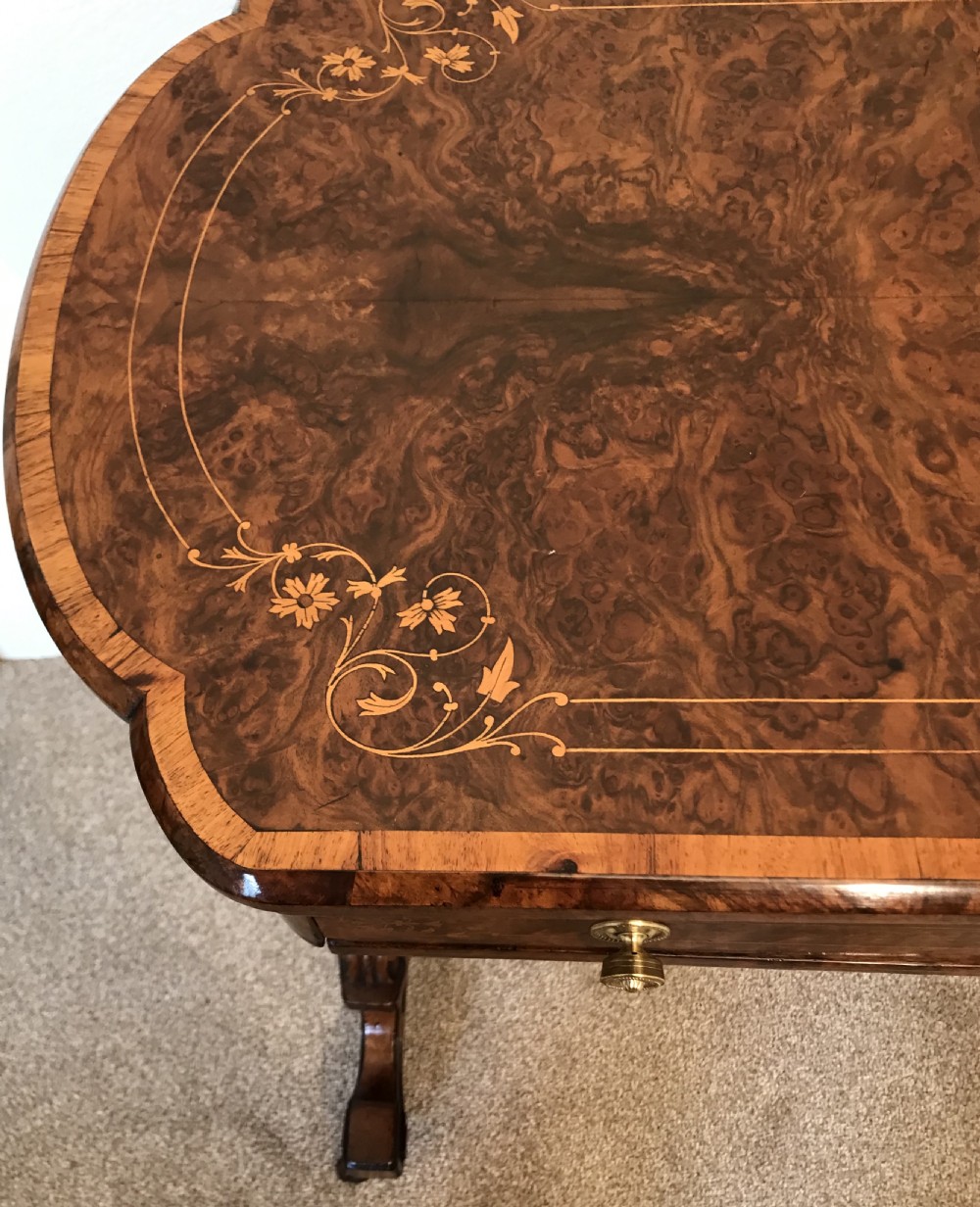 Victorian walnut GAMES table. Work table. circa 1875 View VI