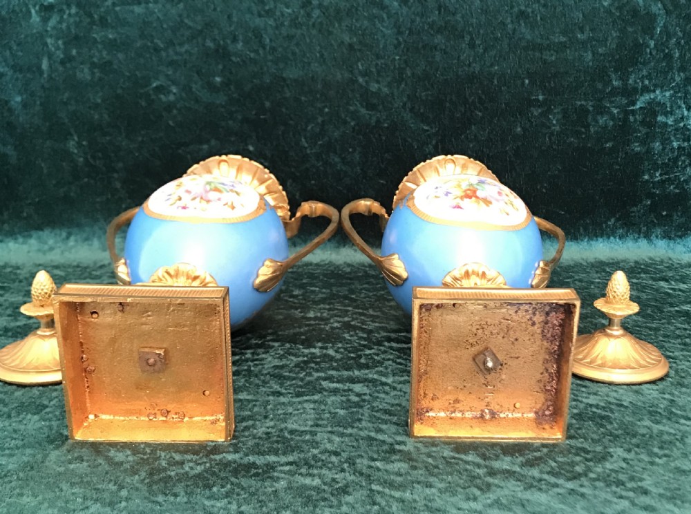 A most  decorative pair of vases in the manner of Sevres View VII
