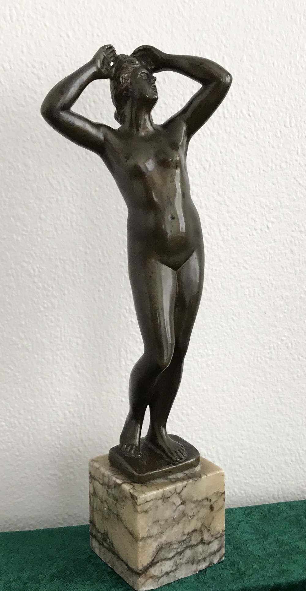 CARTINET bronze. Sculpture. of a nude circa 1890