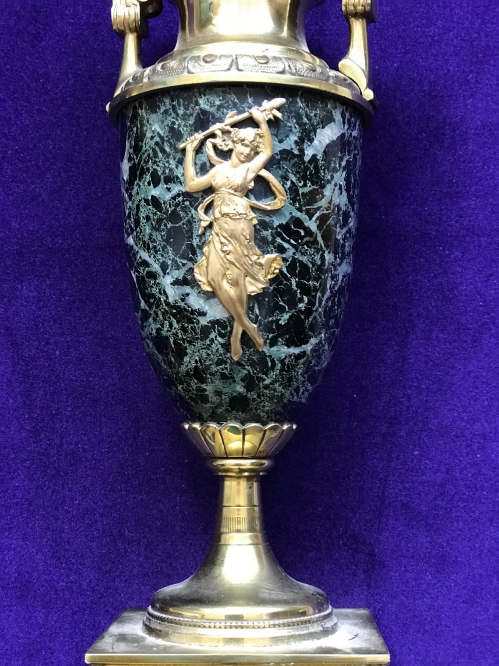 A pair of green marble vases circa 1900. Cassolettes. View V