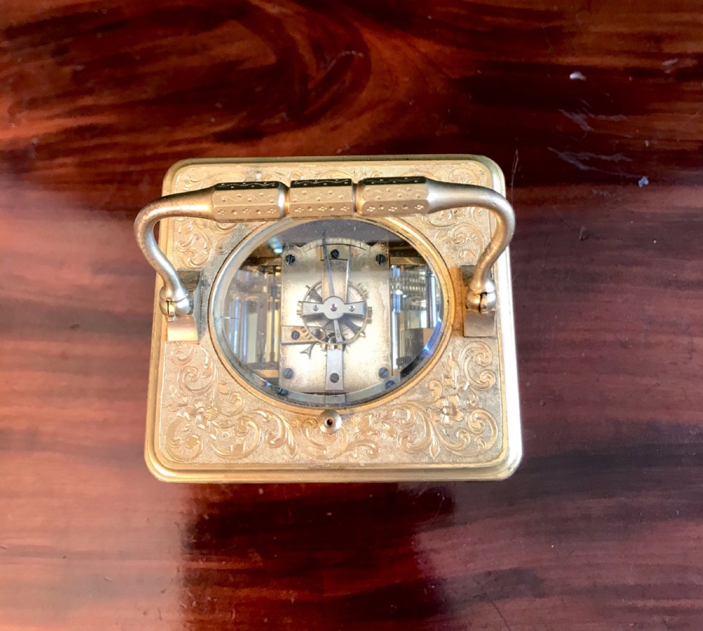 Drocourt 8 day striking, repeat, alarm. carriage clock View II