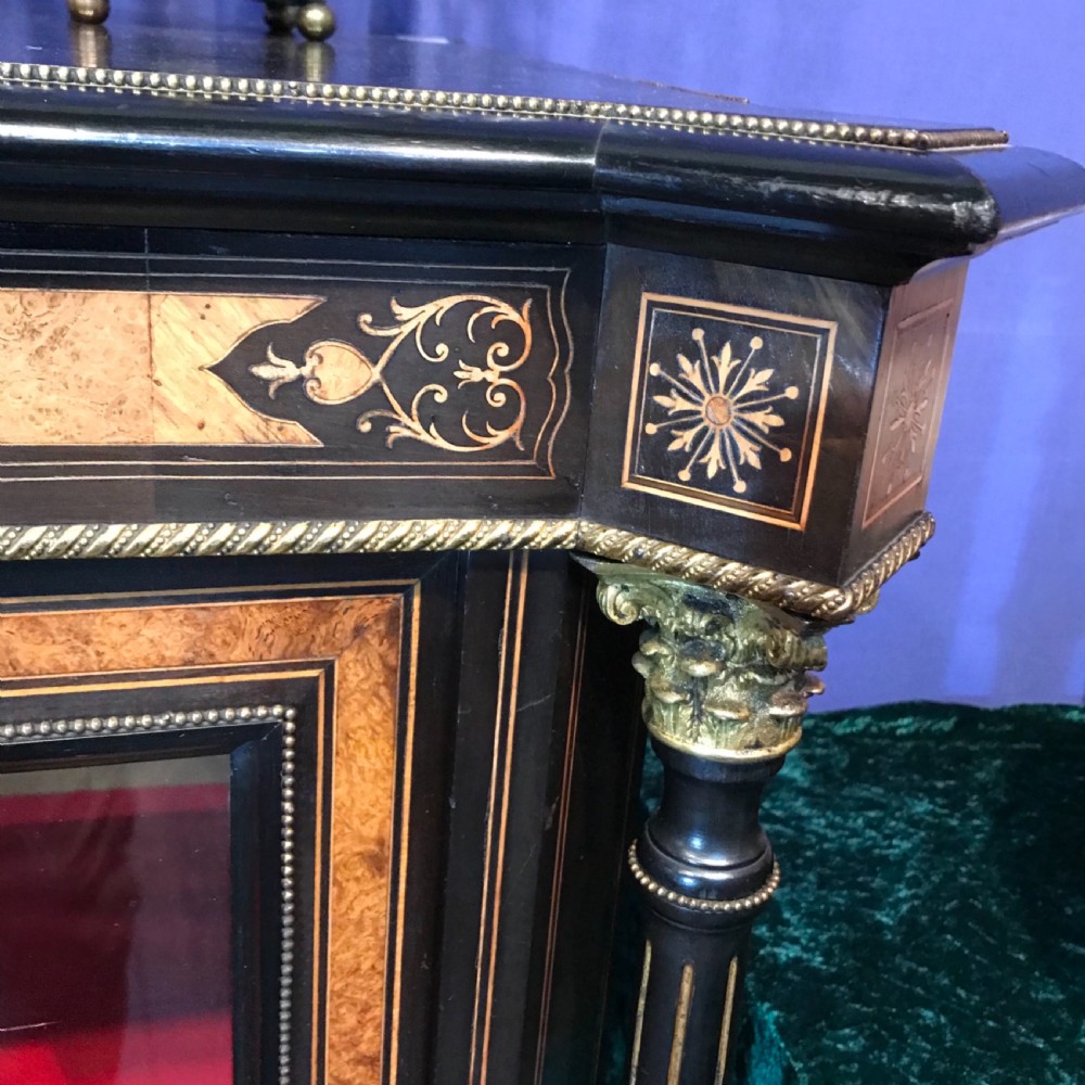 19th century Victorian Vitrine. Pier cabinet .circa 1875 View II