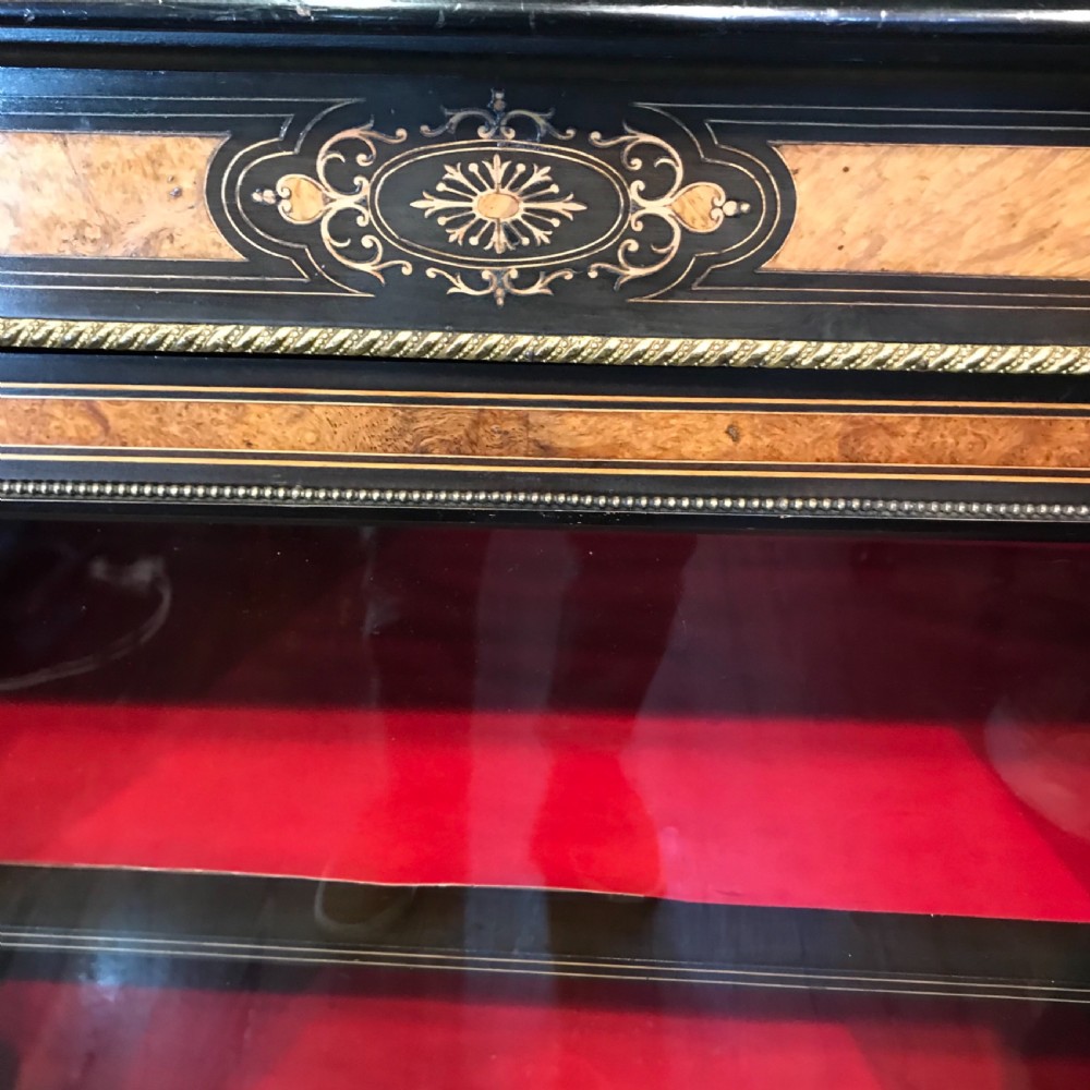19th century Victorian Vitrine. Pier cabinet .circa 1875 View IV