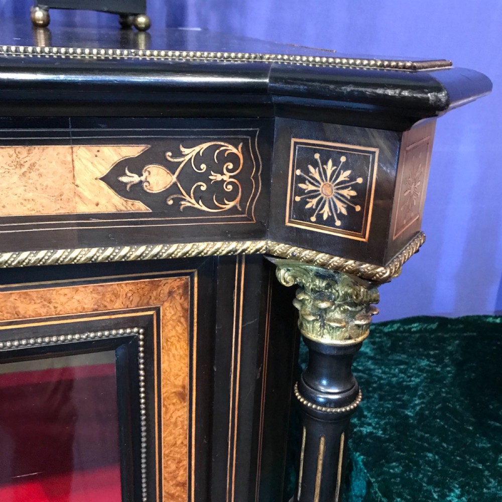 19th century Victorian Vitrine. Pier cabinet .circa 1875 View V