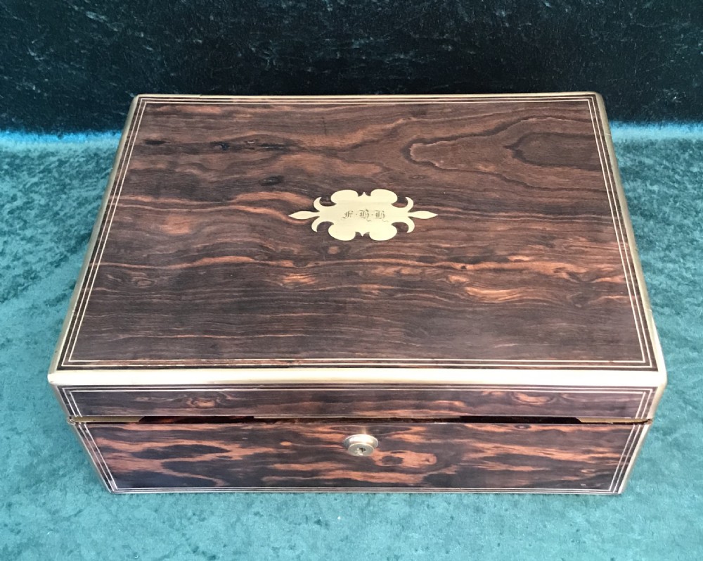 Exceptionally fine Coromandel stationary box, writing box, circa 1890 View II