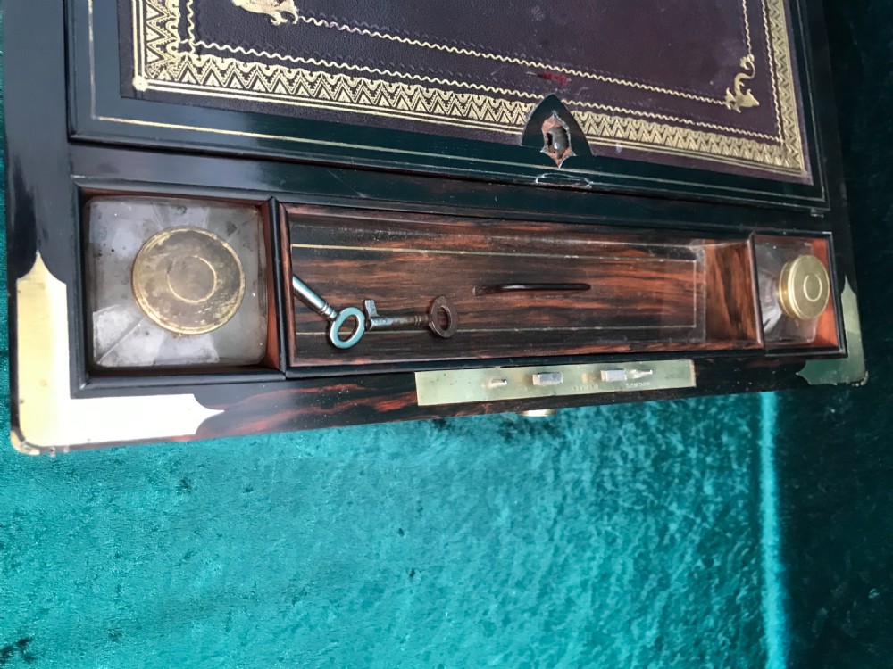 Exceptionally fine Coromandel stationary box, writing box, circa 1890 View VIII