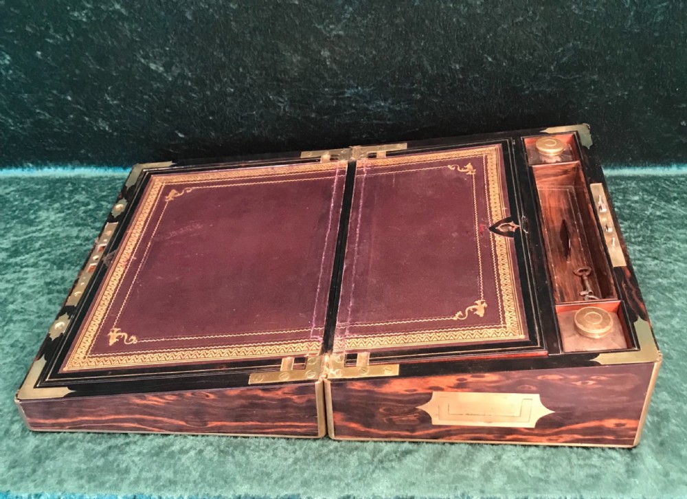 Exceptionally fine Coromandel stationary box, writing box, circa 1890 View IX