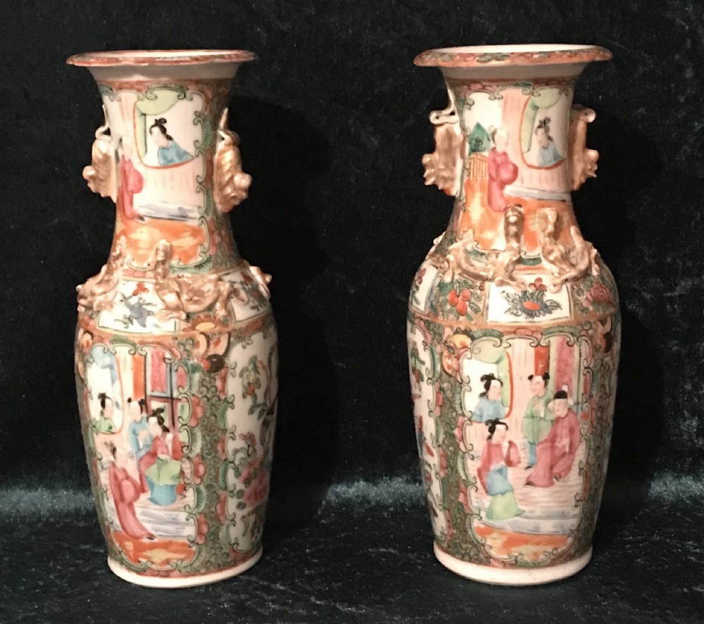 A pair of Canton vases circa 1890