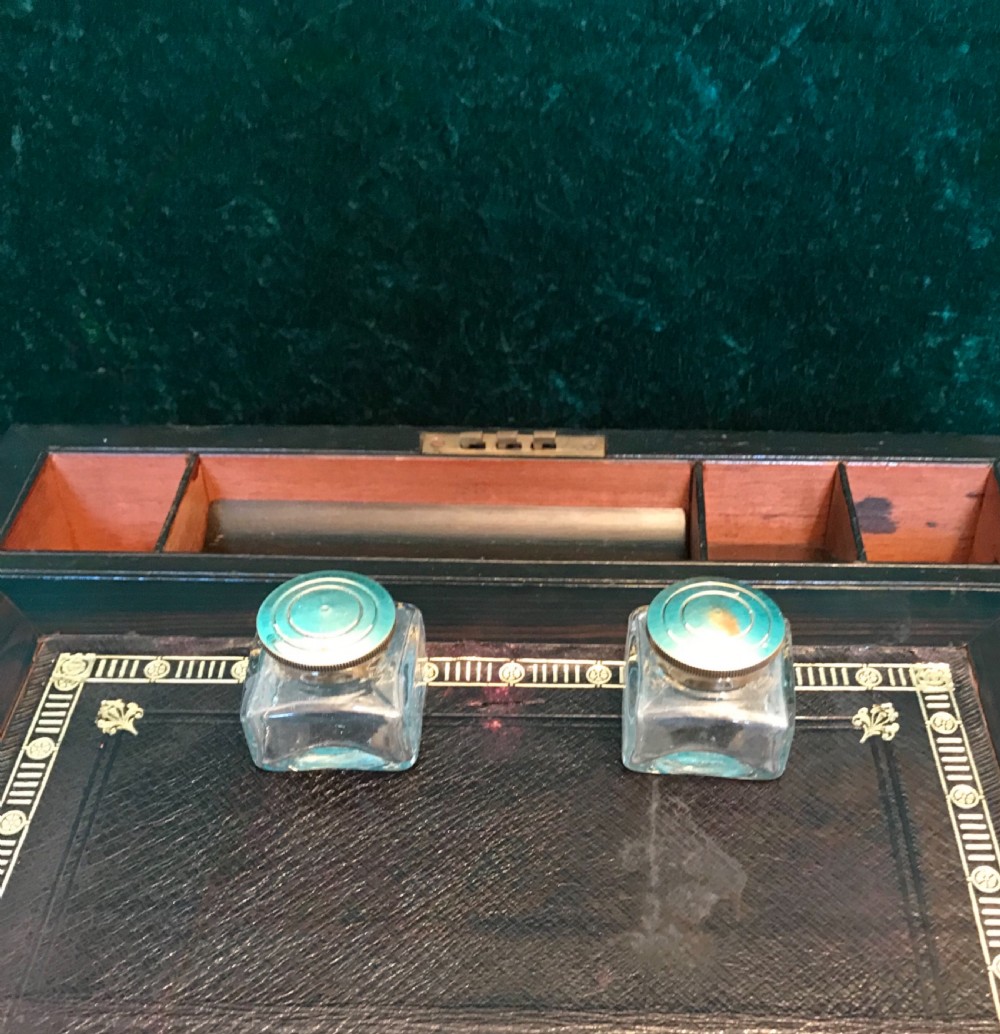 Victorian coromandel stationery box circa 1890 View VIII