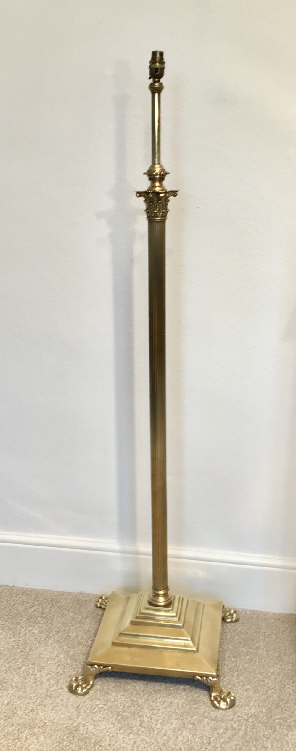Edwardian  telescopic standard lamp circa 1910