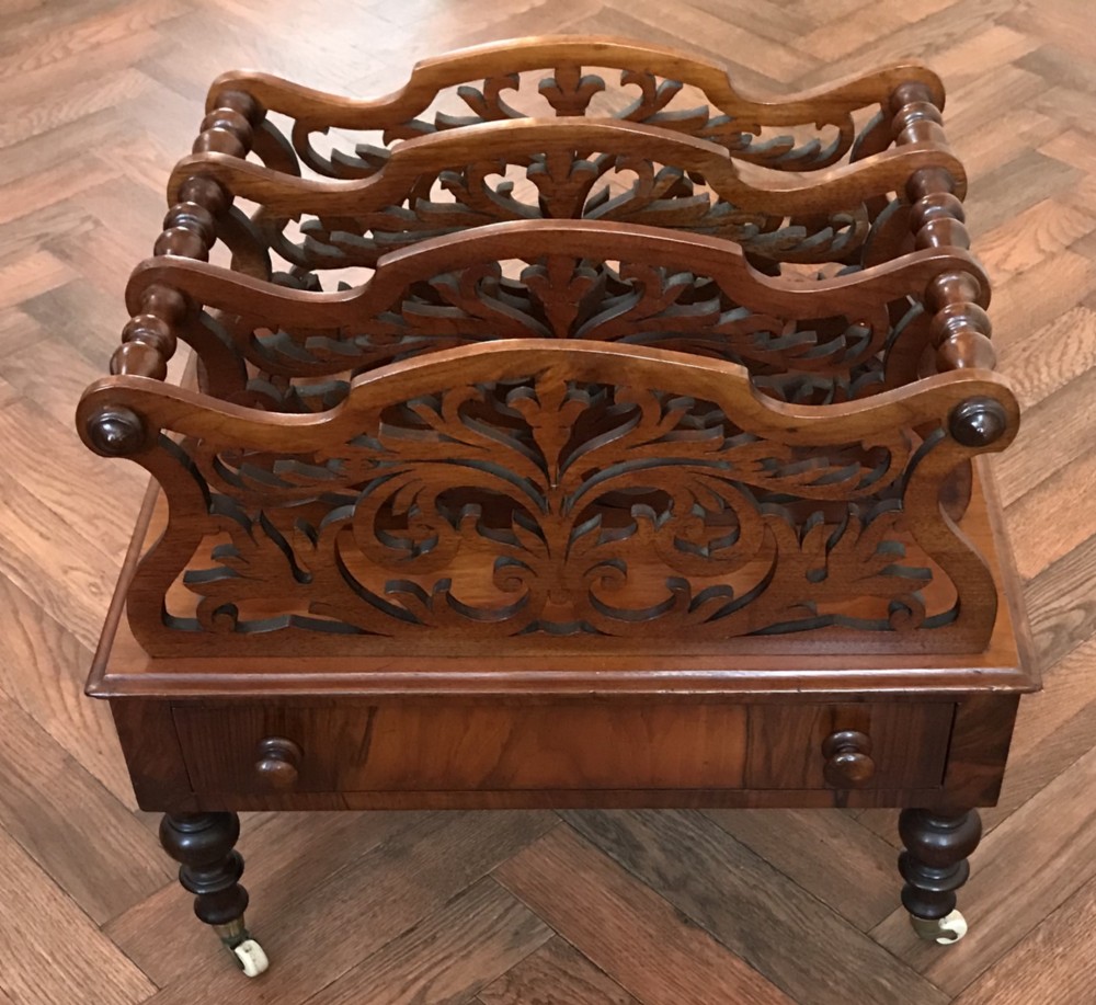 Victorian walnut Canterbury 
