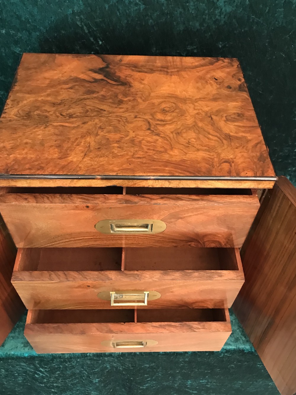 Victorian walnut humidor English circa 1890 View III