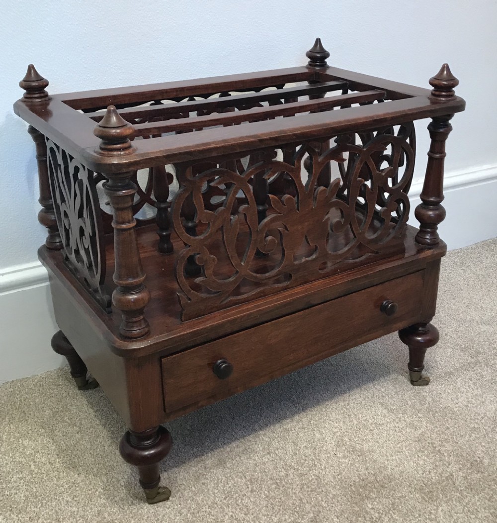 Good quality Victorian Canterbury. Magazine rack. circa 1875