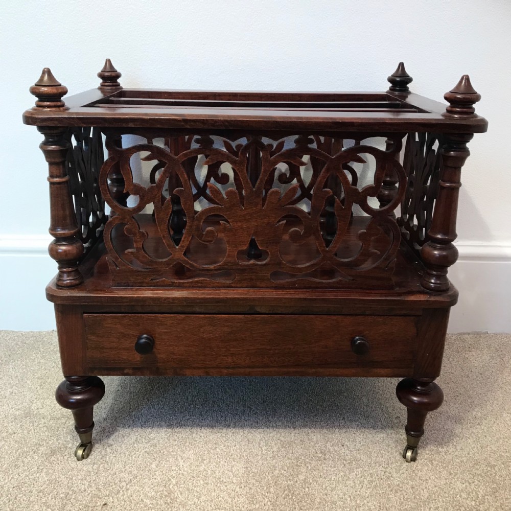 Good quality Victorian Canterbury. Magazine rack. circa 1875 View V