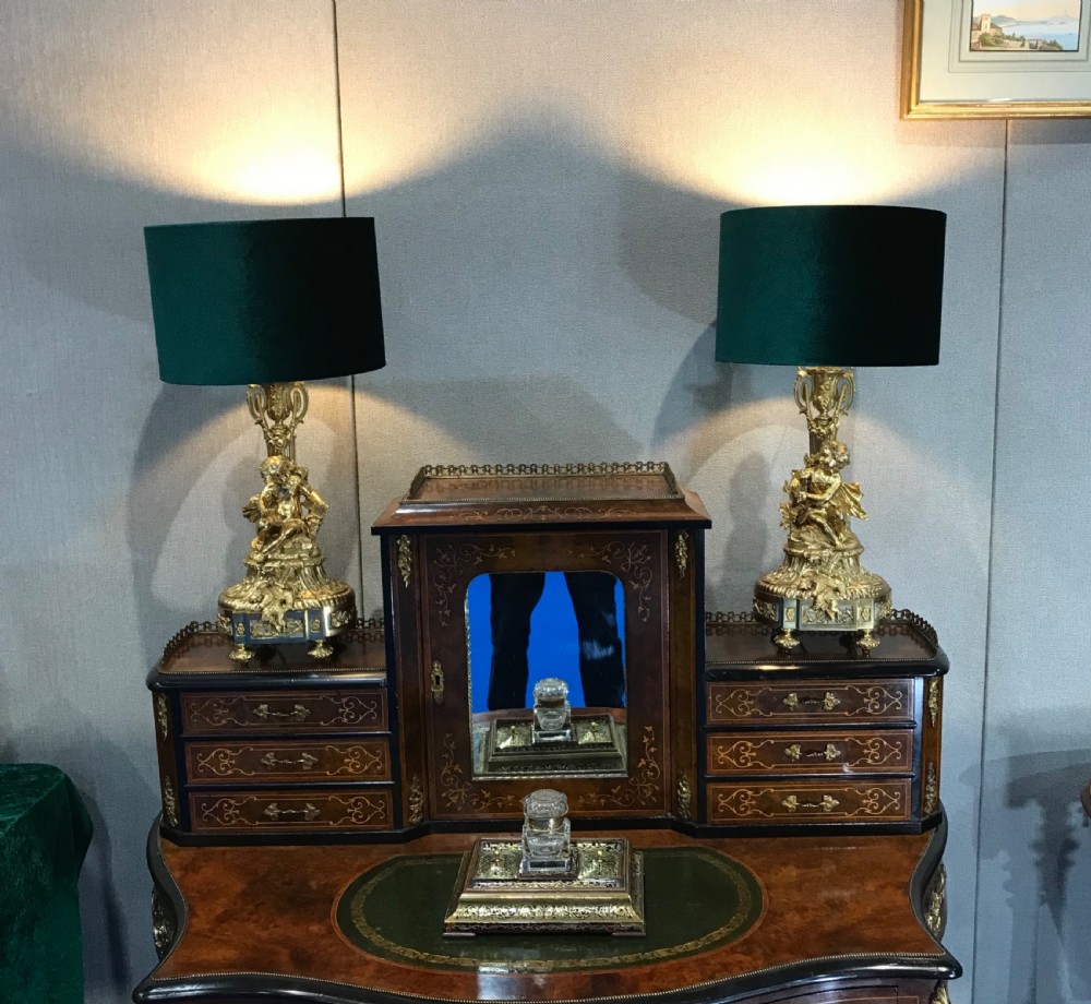 Good and large pair of ormolu lamps circa 1875 View VII