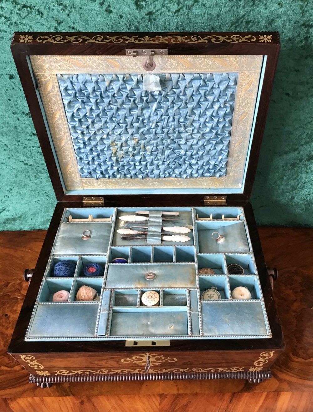 Sewing box circa 1830 View IX