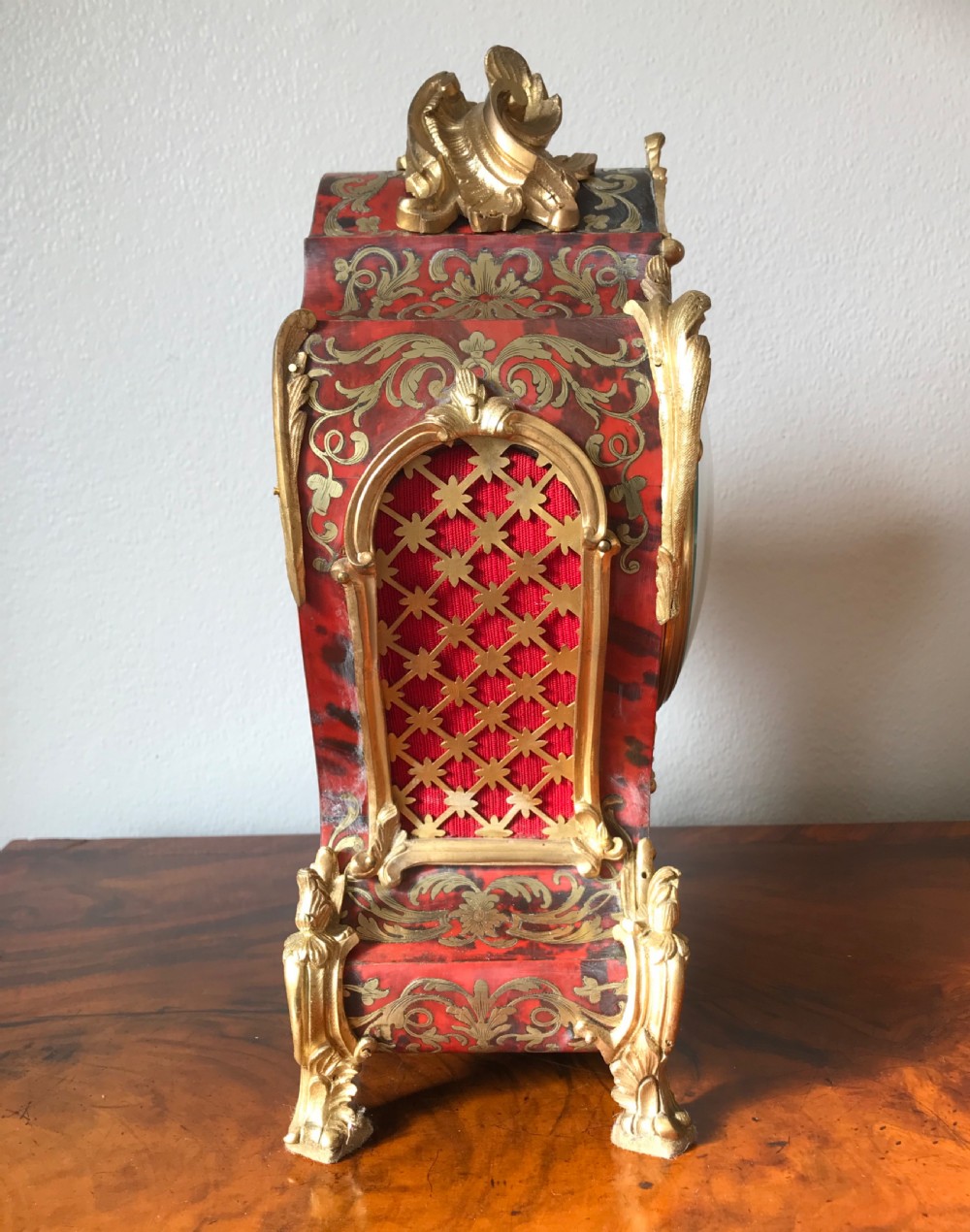 Boulle French mantle clock circa 1890 View IX