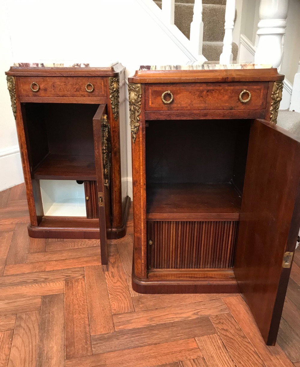 A Fine pair of French cabinets, side tables. Bedside tables circa 1880 View XI