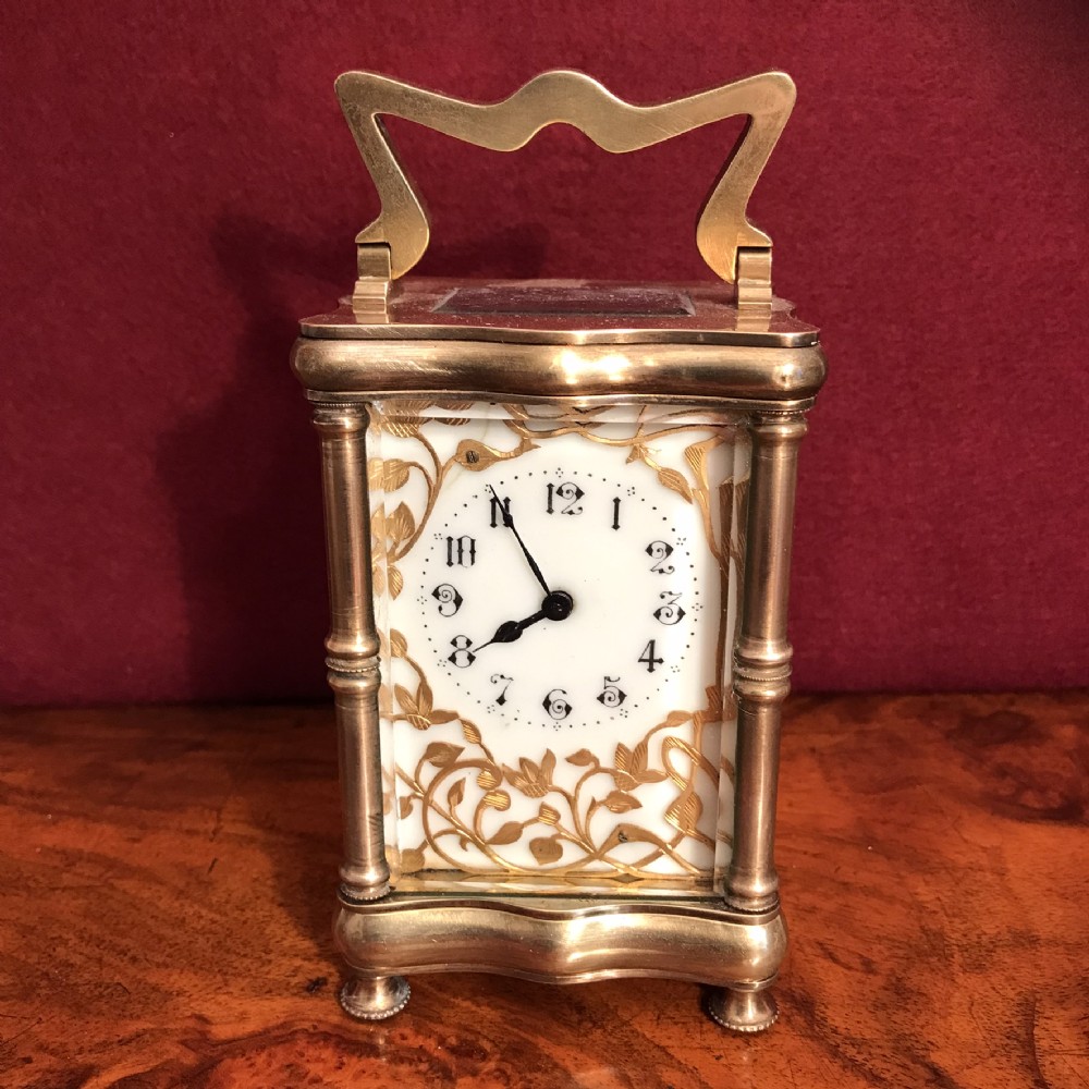 Decorative carriage clock, circa 1910
