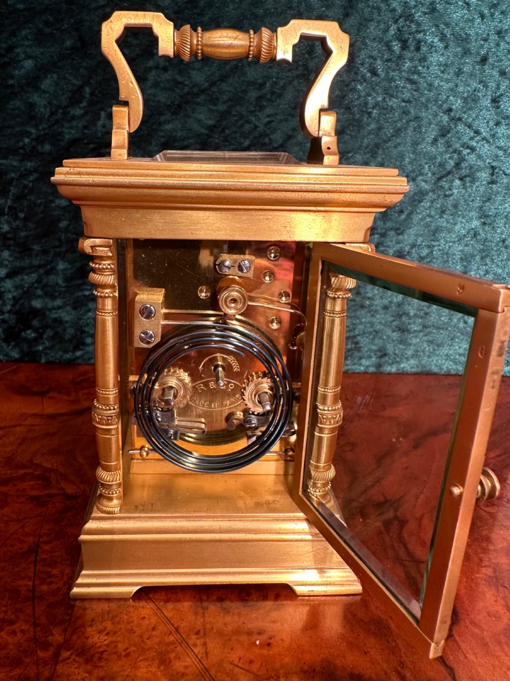 Very unusual carriage clock circa 1900 View VI