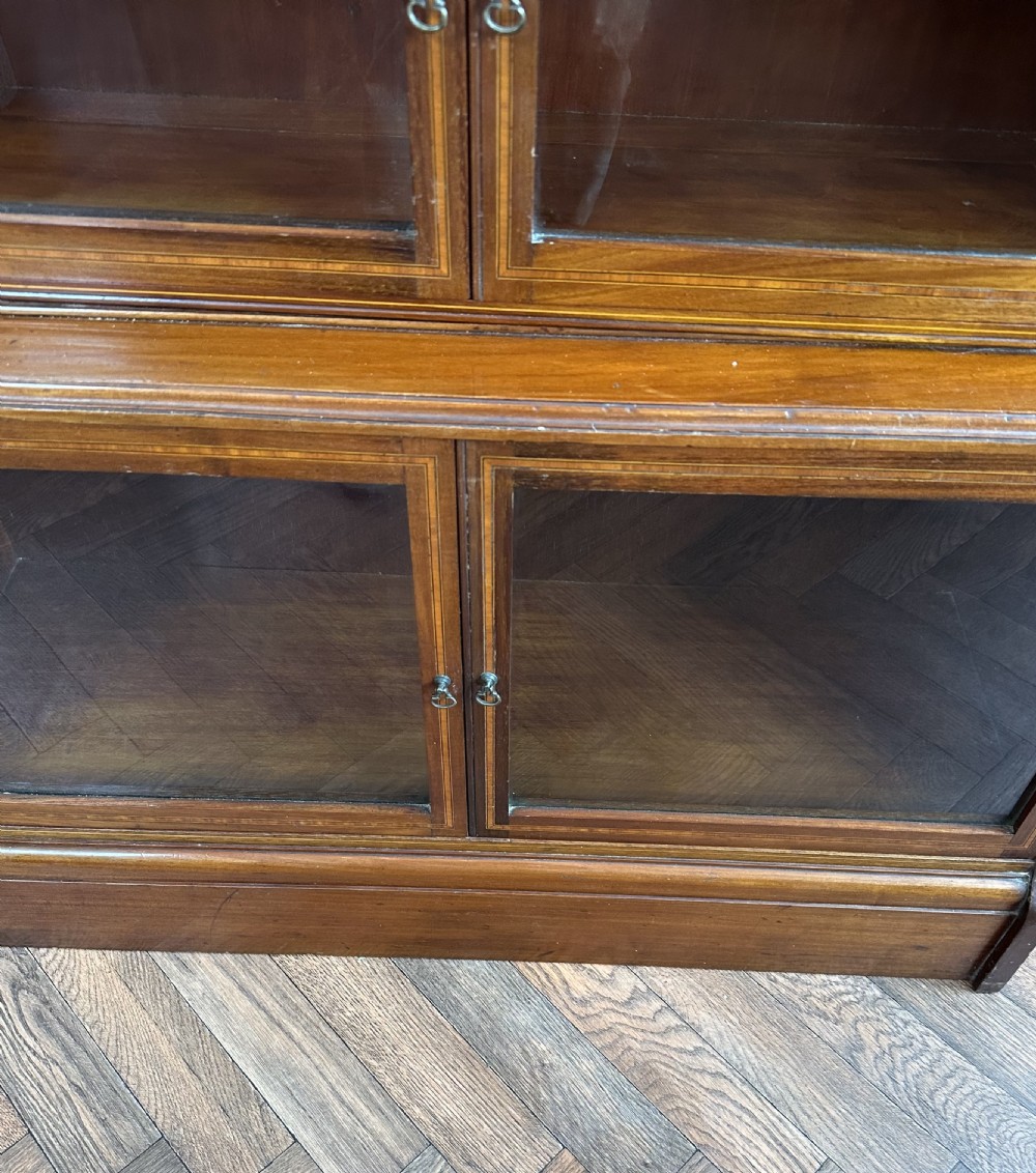 Superb quality inlaid barristers bookcase of Globe Wernicke type  View V