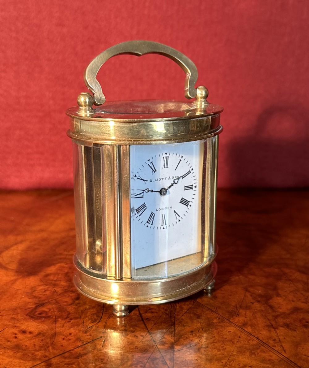 Miniature Oval carriage clock 3.5” high