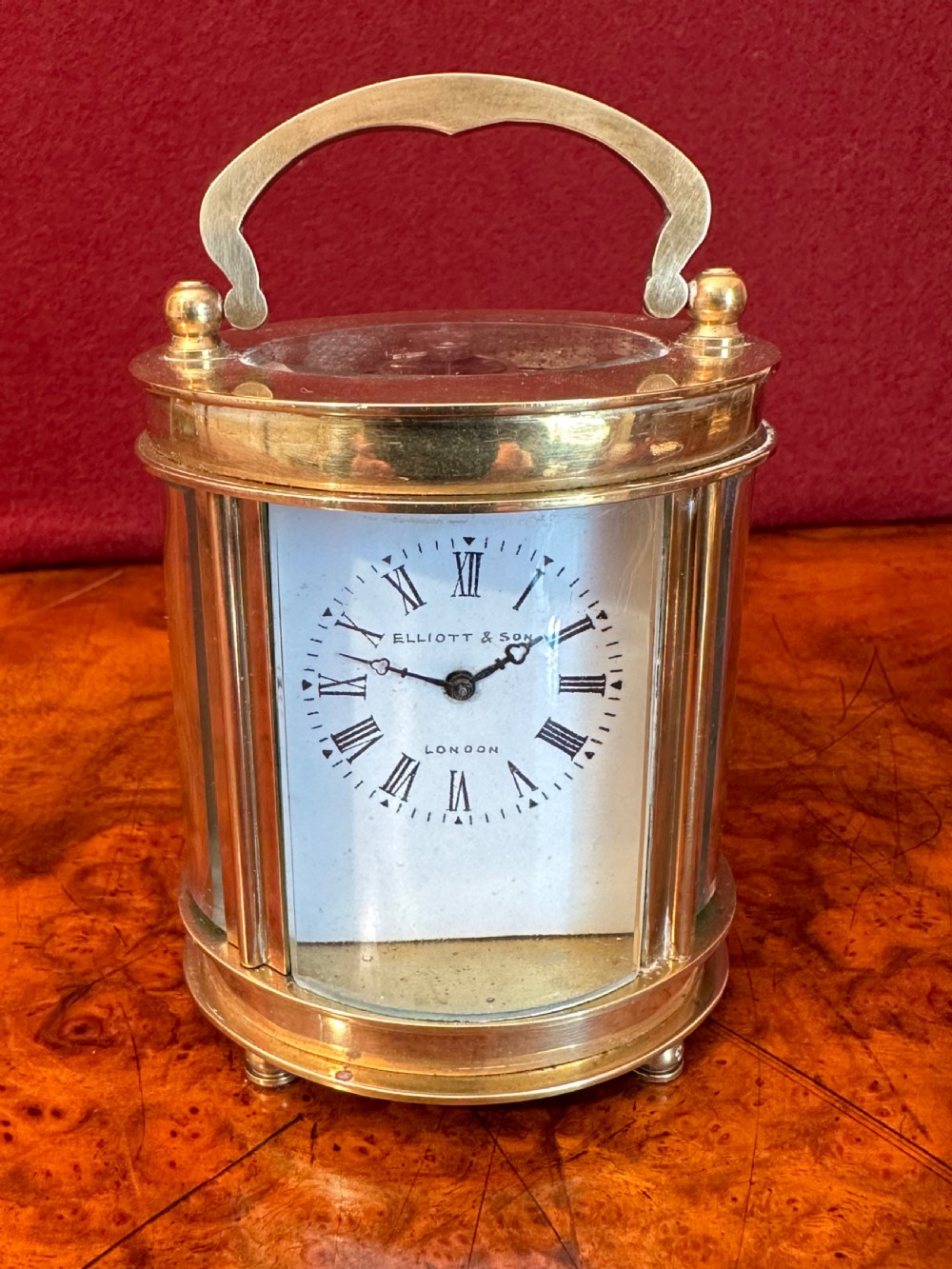 Miniature Oval carriage clock 3.5” high View III
