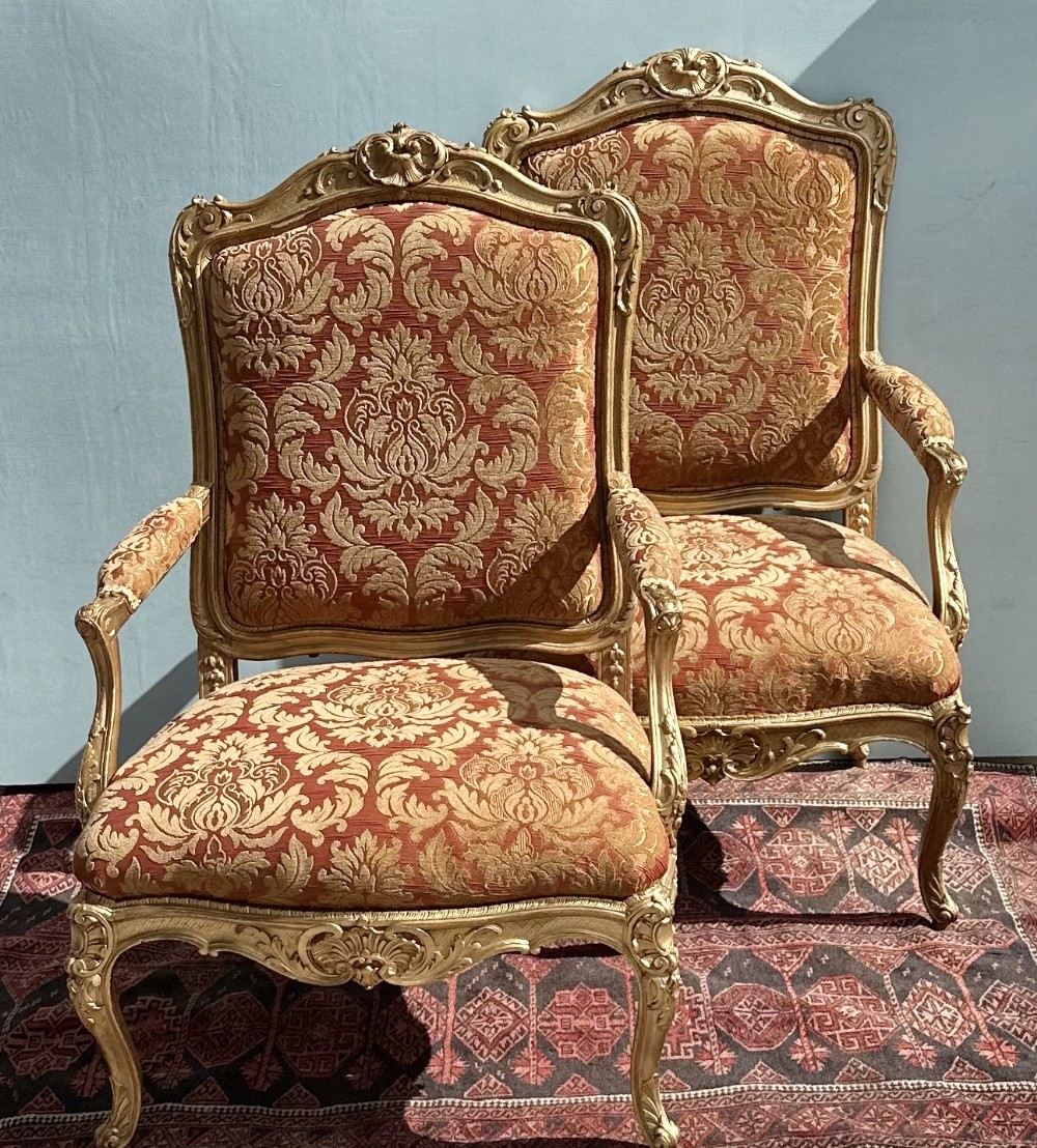 Pair of armchairs, circa, 1920. French chairs.