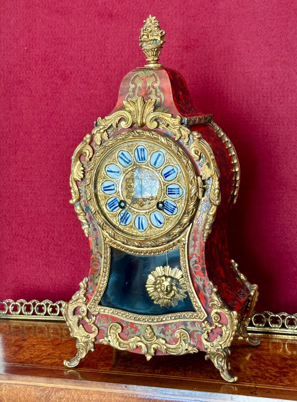 French, Boulle Clock, circa 1880. mantel clock View III