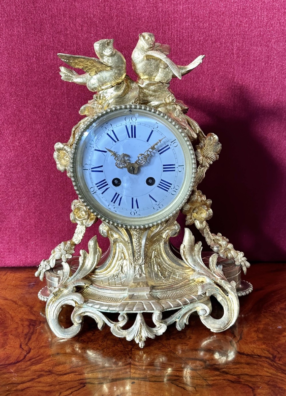 Eight day striking mantle clock circa 1860. French mantel clock