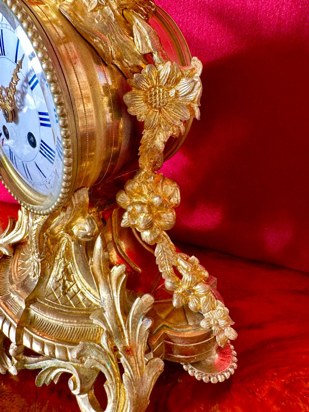 Eight day striking mantle clock circa 1860. French mantel clock View IV