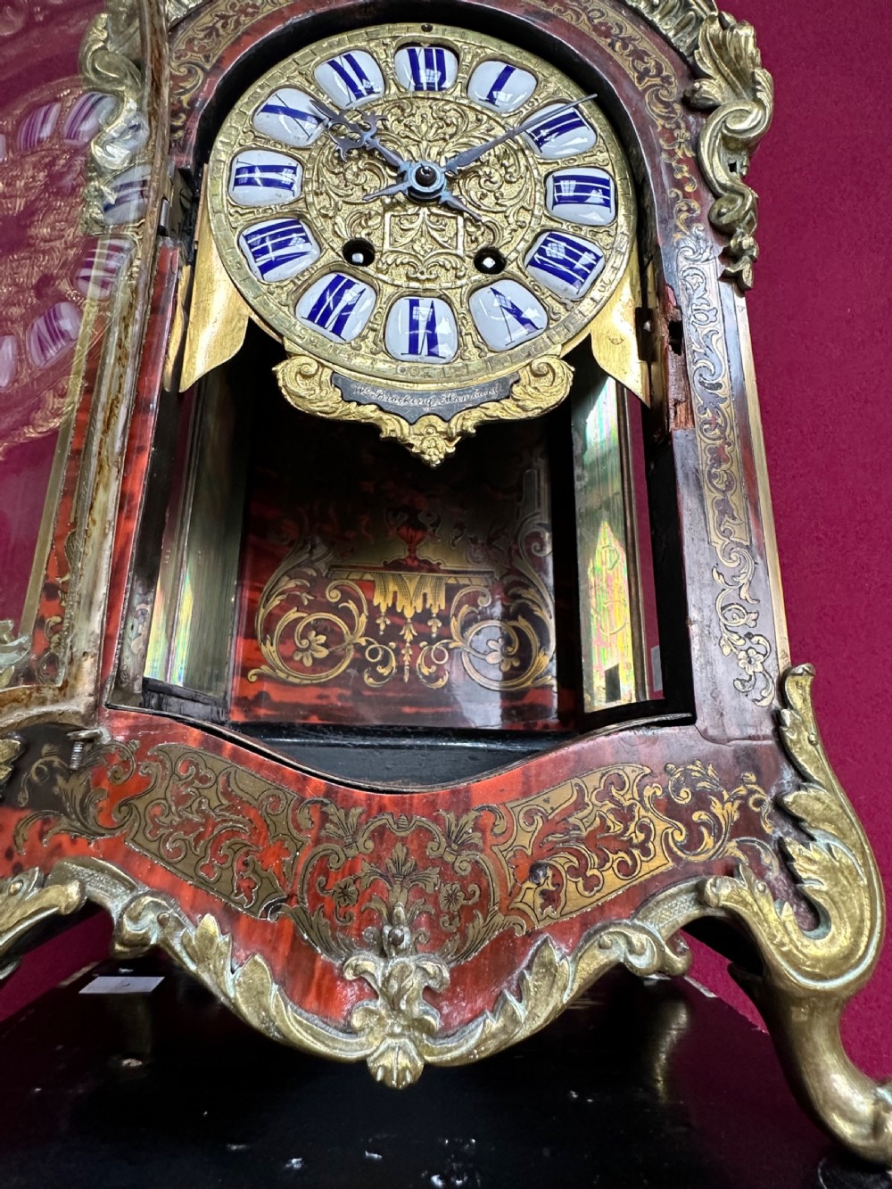 Superb quality Boulle bracket Clock circa 1880. Boulle clock. French mantel clock. View II