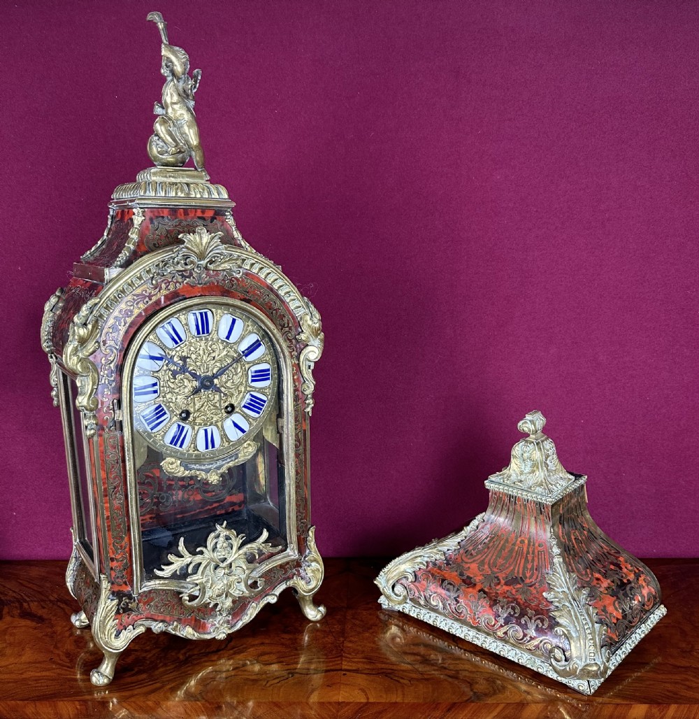 Superb quality Boulle bracket Clock circa 1880. Boulle clock. French mantel clock. View III