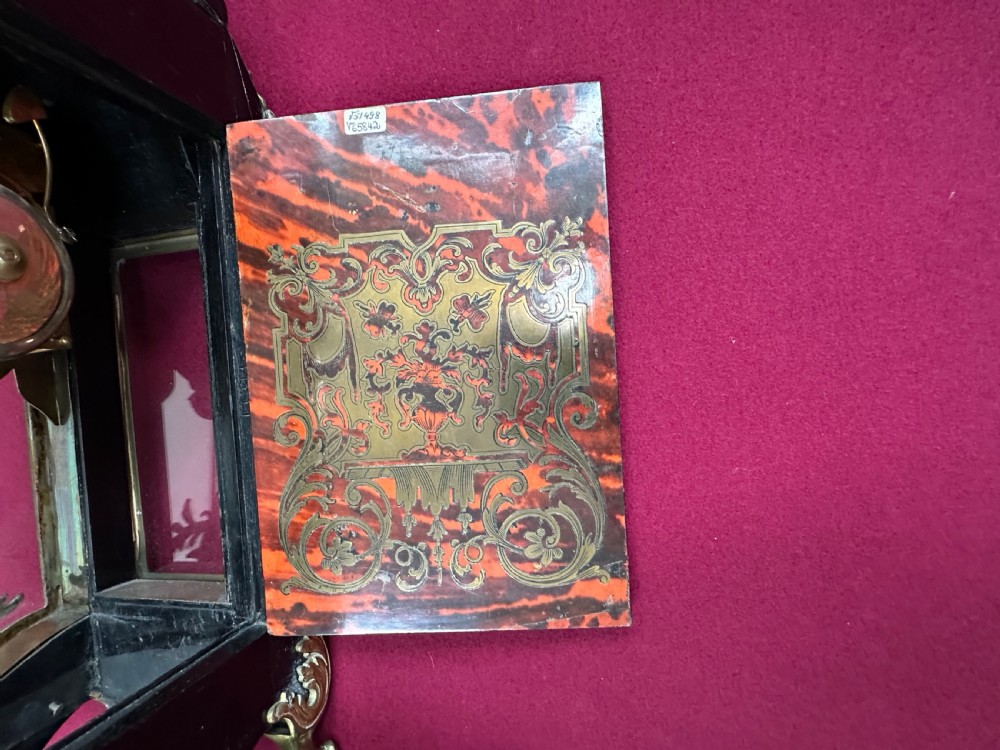 Superb quality Boulle bracket Clock circa 1880. Boulle clock. French mantel clock. View IV