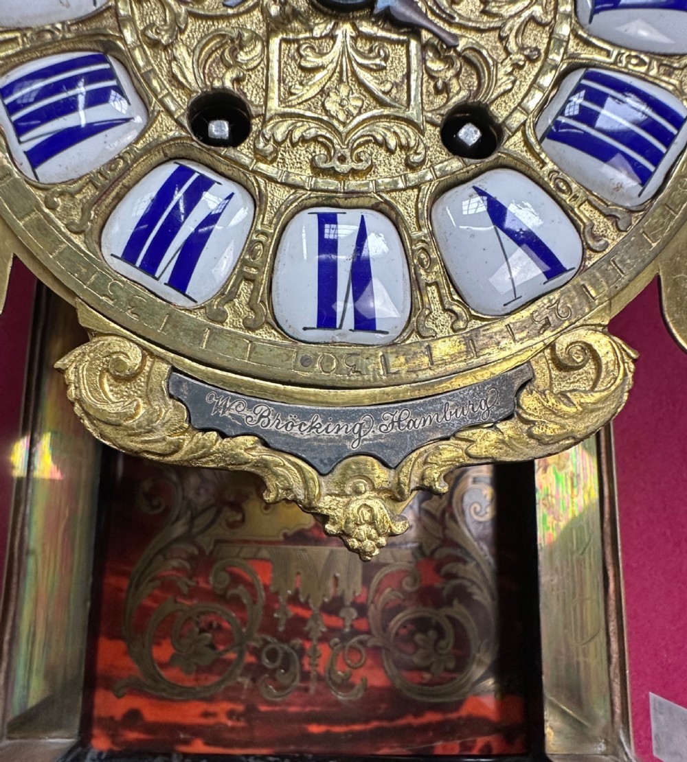 Superb quality Boulle bracket Clock circa 1880. Boulle clock. French mantel clock. View VII